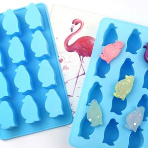 Échantillon Gratuit Usine : Moule en Résine en Forme de Pingouin (12 Motifs Identiques), Moules en Silicone pour Chocolat, Bac à Glaçons en Silicone OEM/ODM - Product Image 1