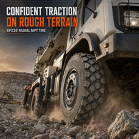 Pneu de camion tout-terrain SPORTRAK SP329 MPT en gros 255/100R16LT 9.00R16 PNEU INDUSTRIEL SPÉCIAL 335/80R20 Pneu radial robuste