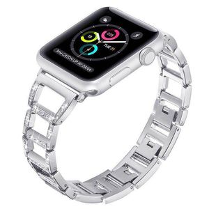 <span class=keywords><strong>สาย</strong></span>นาฬิกาข้อมือแบบระบายอากาศได้ สำหรับ <span class=keywords><strong>Apple</strong></span> Iwatch  วัสดุสแตนเลสประดับเพชร - Product Image 1