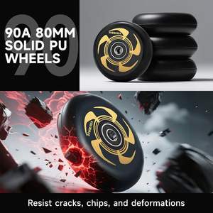 Patins à roulettes en ligne pour hommes <span class=keywords><strong>Urban</strong></span> - Freeride Slalom City Street Skating, botte rigide avec roulements ABEC-9 et support de cheville, semelles intérieures et lacets bonus - Product Image 5