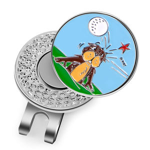 Clip de chapeau de golf personnalisé avec logo sur mesure et marqueur de balle magnétique en alliage de zinc, marqueurs de balle OEM - Product Image 1