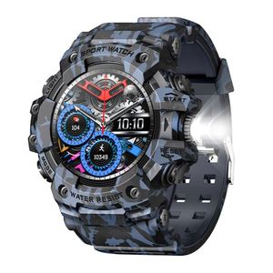 SOS llamada contador de pasos brújula deporte Fitness presión arterial Smartwatch 1,32 pulgadas forma redonda LC21 reloj inteligente con linterna - Product Image 4