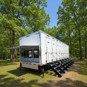 Remorque WC portable Go Easy, double toilette, 4 postes, avec plan <span class=keywords><strong>de</strong></span> conception pour remorque WC - Product Image 1