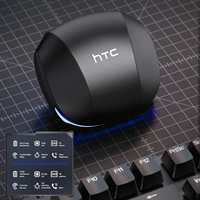 Casque de jeu sans fil HTC Ne17 à faible latence, son panoramique 6.0, éclairage RGB, casque de sport Esports avec égaliseur