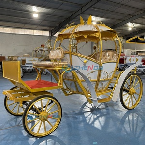 Chariot électrique de luxe en forme de citrouille pour fêtes d'enfants et mariages – Décoration de transport spéciale inspirée des contes de fées - Product Image 5