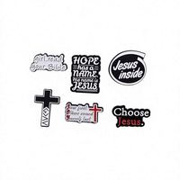 Nouvelles Épingles de Revers en Métal à Thème Religieux Chrétien, Motif Biblique et Dessin Animé, avec Design Jésus