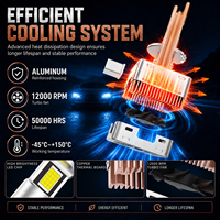 Nouveau modèle D11 12000LM Ampoule de conversion de phare de voiture LED 6500K Trois tubes en cuivre Canbus D1S D3S D8S Étanche IP68 pour véhicules