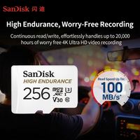 Kartu Memori HIGH ENDURANCE Original 256GB Micro Tf SD Card 512G U3 V30 4K TF Flash Card untuk Monitor Video