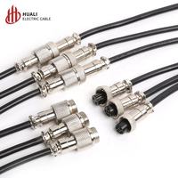 Câble en cuivre HUALI Aviation, connecteur circulaire GX12 mâle-mâle, 125V 3A