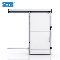 Porte coulissante manuelle pour chambre froide commerciale, hermétique, en tôle d'acier colorée, à isolation thermique, sur mesure, à ouverture simple