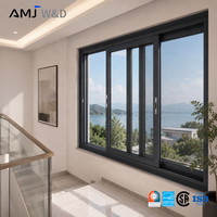 Fenêtre coulissante en aluminium moderne de qualité professionnelle, à 3 rails, avec moustiquaire