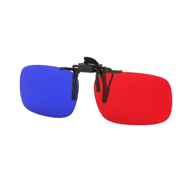 Stereo Red Blue Glasses Cinema 3D Glasses for Movie Computer TV Dedicated 3D Glasses Clip on Sunglasses
