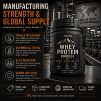 Poudre de protéines de lactosérum personnalisée pour adultes, marque privée, nutrition sportive, supplément de récupération musculaire, OEM ODM, vente en gros, approvisionnement mondial