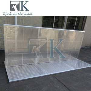 Wholesale Crowd Control Barrier Silver Crowd Barrier High Quality Barricade Fence Mobile Crowd Barrier for Concert Use - Product Image 2