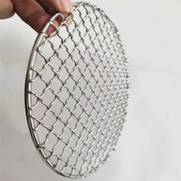 Grille de cuisson en acier inoxydable pour barbecue, grille de cuisson pour feu de camp, carrée ou ronde, pour le camping, la randonnée, la pêche, la cuisine en plein air