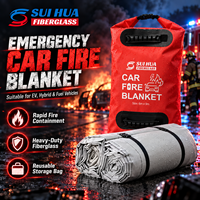 Couverture anti-feu réutilisable pour voiture 550-1100 ° Housse de suppression d'incendie pour véhicules électriques résistante à la chaleur