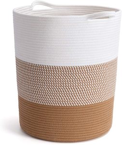 Nouveau panier de rangement en corde de coton moderne personnalisé panier de rangement tissé de blanchisserie de type debout pour la chambre à coucher - Product Image 3