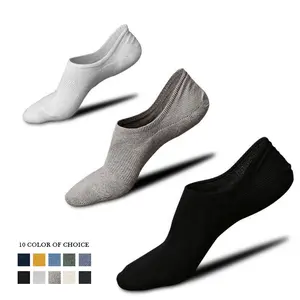 Wholesale Plain Hidden Boat Socks High Quality Cotton Invisible No Show Socks For Men