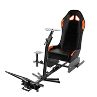 Sièges de jeu de course simulés en gros, simulateur de jeu de voiture, support de volant et ensemble de chaises à vendre