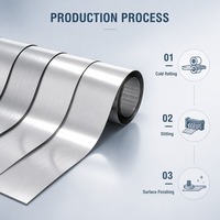Bande d'acier inoxydable en rouleau, laminée à froid, finition satinée, largeur et épaisseur personnalisées, fournisseur direct d'usine OEM, exportation Chine