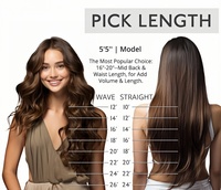 Clip invisible en PU dans les extensions de cheveux Clip sans couture Ins Extensions de cheveux humains Clip Ins sur
