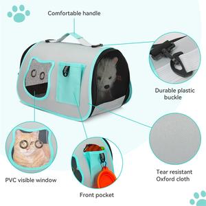 Bolsa de Transporte para Perros y Gatos OEM, Portátil, Transpirable, de Oxford, Gran Capacidad, para Viajes, Bandolera - Product Image 5