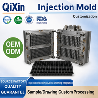 Plateau de semis personnalisé moulé par injection PS 128 cellules, matrice 8x16, OEM ODM, direct usine, outillage pour pépinière horticole