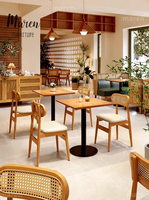 Restaurant-Möbel Modernes Massivholz Kommerzielles Hochlehner-Wandsitzsofa Tisch und Stuhl mit Minimalistischem Design