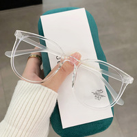 Lunettes de vue unisexes anti-lumière bleue Montures plates ultra-légères Lentille en PC bleue style chaud pour femmes