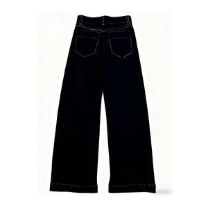Nuovi <span class=keywords><strong>Pantaloni</strong></span> a Gamba Larga alla Moda S-XXL in Cotone a Vita Media Jeans <span class=keywords><strong>Larghi</strong></span> da <span class=keywords><strong>Donna</strong></span> - Product Image 5
