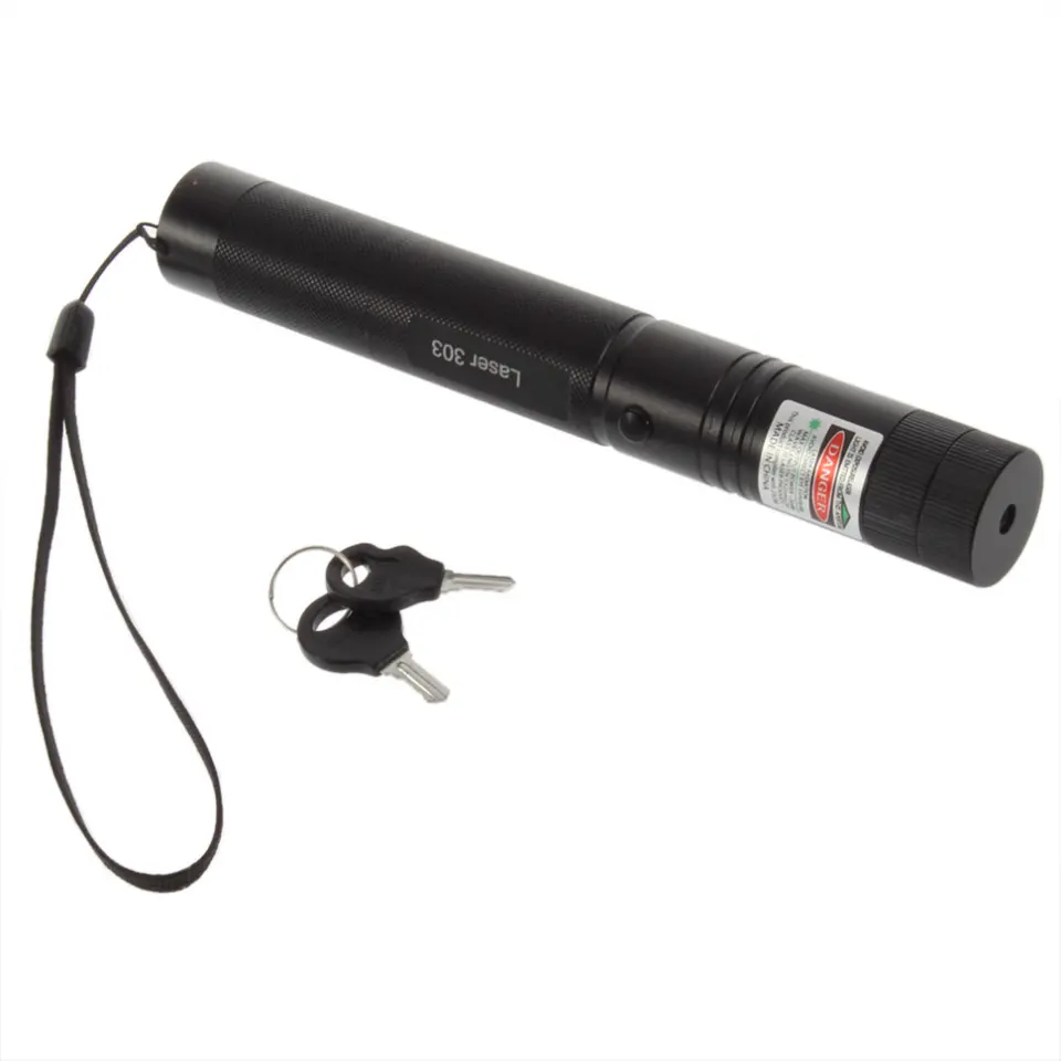 Powerful Green 303 Sight Focus Torch Laser pen Pointer Rechargeable Light LED Laser Torch with Safety Lock