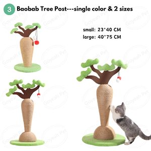 Multi tamaño lindo gato rascador estilo de dibujos animados apretado Sisal estable gato rascador - Product Image 5