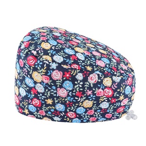 Chapeau chirurgical en coton pur durable et respirant <span class=keywords><strong>anti</strong></span>-transpiration multicolores pour salon de beauté - Product Image 2