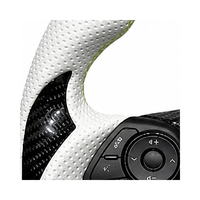Volant sport en cuir perforé noir et fibre de carbone, 35 mm, 3 branches, conçu pour Mercedes-Benz, modèles GT