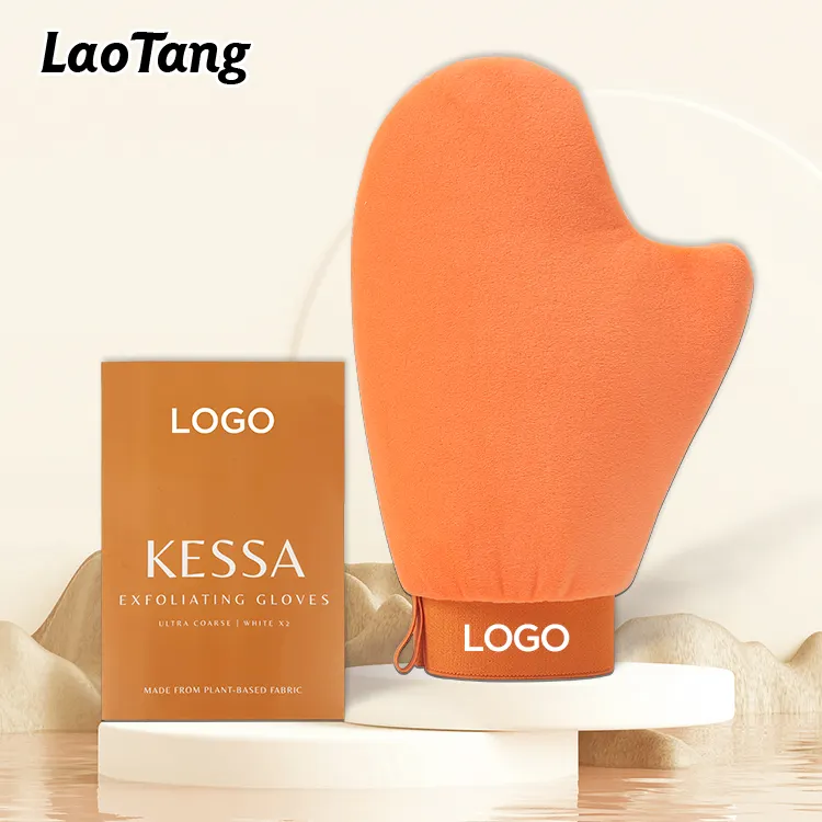 LAOTANG ผู้ขายที่ดีที่สุดไม่มีปาล์มที่มีสีกํามะหยี่กลับ Applicator Sunless ตัวเองหัวแม่มือกระจ่างสี Mitt แม้จะใช้งาน