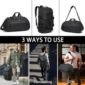 Bolsa de lona impermeable personalizada de 45L, <span class=keywords><strong>60L</strong></span>, 90L, para hombre, ropa, Yoga, gimnasio, viajes, deporte, con zapatos, mochila de hombro espacial - Product Image 5