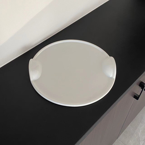Factory Direct Sale 12-Inch Round Porcelain Pizza <strong>Plate</strong> With <strong>Creative</strong> Double Handle <strong>Serving</strong> Tray for Home Restaurant Hotel - Product Image 1
