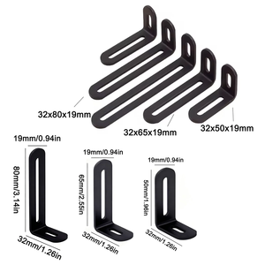 Soportes Triangulares Negros Ajustables para Muebles, Soportes Anti-Vuelco para Estanterías, Accesorios de Ferretería, Marca SSR - Product Image 3