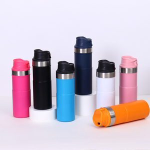 Bouteille d'eau sport isolée à double paroi de 500 ml (16 oz) avec logo personnalisé, design à large ouverture, gobelet de voyage portable à <span class=keywords><strong>action</strong></span> déclencheur pour café - Product Image 1