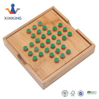 Jeu de voyage en bois et marbre pour enfants, Puzzle casse-tête classique, style simpliste
