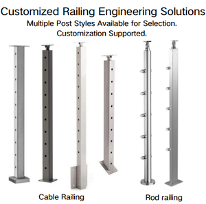 מעקה כבל עכשווי מדרגות מעקה קל להתקין מרפסת חיצונית דק מעקה נירוסטה מט חוט שחור - Product Image 6