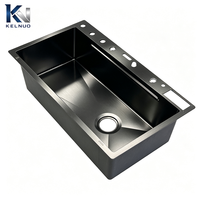 Évier de cuisine rectangulaire à cascade de haute qualité, évier intelligent à drainage rapide pour cuisine