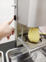 Nieuwe design roestvrijstalen aardappel snijmachine, frietmachine, gemotoriseerd, multifunctioneel voor commercieel gebruik, krulvormig