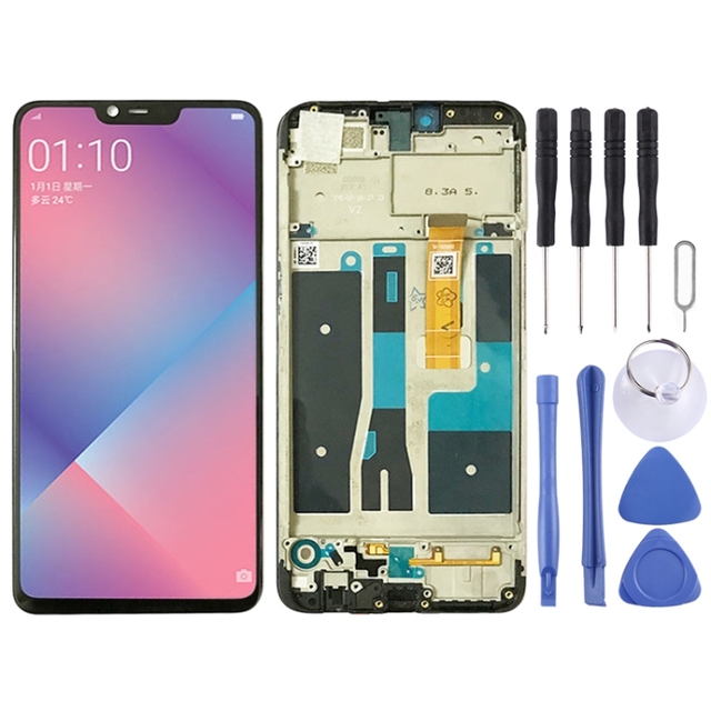 Hot Sale TFT LCD Screen for OPPO A5 / A3s (High Version)Digitizer Full Assembly with Frame Replacement Screen