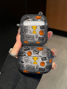 Étui en TPU avec imprimé graffiti de basket-ball MVP, <span class=keywords><strong>coque</strong></span> antichoc translucide givrée pour la série 4/3/Pro/2, design de vigne en forme de cœur rouge - Product Image 4