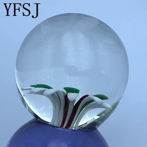 Kristallen glazen <span class=keywords><strong>dildo</strong></span>, blauwe bloemstijl, voor koppels - Product Image 6