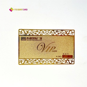Carte de visite professionnelle personnalisée en métal YTS, carte intelligente 13,56 MHz - Product Image 1