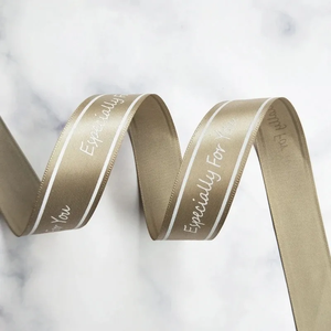 Lujo personalizado marca <span class=keywords><strong>nombre</strong></span> serigrafía regalo decoración joyería paquete cinta de satén - Product Image 3