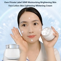 Crème éclaircissante OEM à marque privée avec collagène et huile de jojoba, niacinamide, pour le visage et le corps, correcteur de taches brunes, soin de la peau