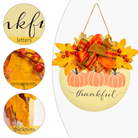 Festival de la récolte porte ronde pendaison automne fleur couronne Thanksgiving porte suspendue ronde